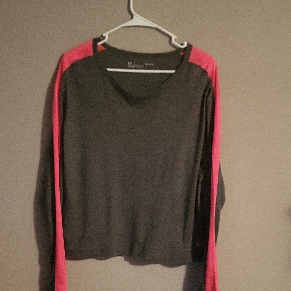 Under Armour Gray and Pink Long Sleeve
